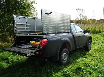 Алюминиевая крышка кузова (Трансформер) для Mitsubishi L200 Single Cab - ОбвесКарРу VIN: L200s06niis. 