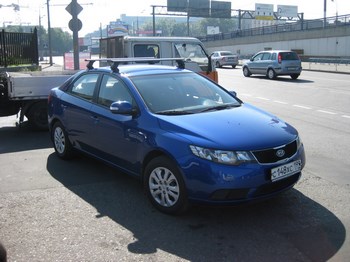 Багажник LUX на аэродинамических дугах для Kia Cerato - ОбвесКарРу VIN: 690014-КА LUX CeratoSd09-. 