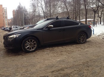 Багажник LUX на аэродинамических дугах для Mazda 6 - ОбвесКарРу VIN: 690014-КА LUX Mazda6-12-К. 