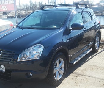 Багажник LUX на прямоугольных дугах для Nissan Qashqai - ОбвесКарРу VIN: 690014-КА LUX Qashqai07-К. 