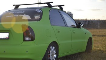 Багажник LUX на прямоугольных дугах для Chevrolet Lanos - ОбвесКарРу VIN: 690014-КА LUX Lanos05-691. 