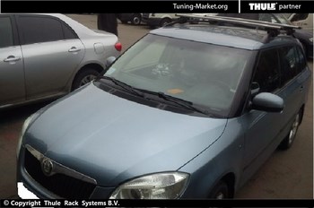 Багажник Thule на аэродинамических дугах для Skoda Fabia Scout - ОбвесКарРу VIN: 961-757. 