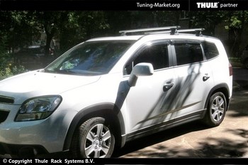 Багажник Thule на аэродинамических дугах для Chevrolet Orlando - ОбвесКарРу VIN: 969-753-3103. 