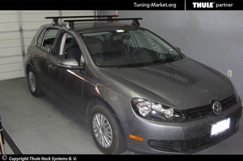 Багажник Thule на аэродинамических дугах для Volkswagen Golf - ОбвесКарРу VIN: 969200-754-1323. 