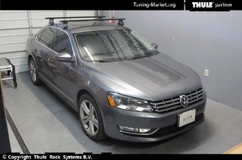 Багажник Thule SquareBar на аэродинамических дугах для Volkswagen Passat - ОбвесКарРу VIN: 969200-754-1592. 