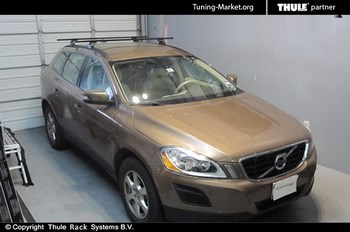 Багажник Thule SquareBar на стальных дугах для Volvo XC60 - ОбвесКарРу VIN: 761-753-4006. 