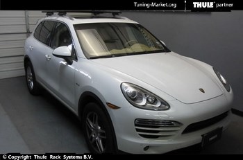 Багажник Thule WingBar Black на аэродинамических дугах для Porsche Cayenne - ОбвесКарРу VIN: 962200-775. 
