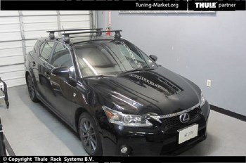Багажник Thule WingBar Black на аэродинамических дугах для Lexus CT - ОбвесКарРу VIN: 961200-754-1636. 