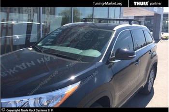 Багажник Thule WingBar Black на аэродинамических дугах для Toyota Highlander - ОбвесКарРу VIN: 969200-753-3134. 
