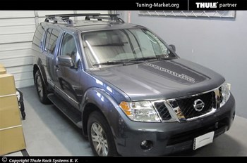 Багажник Thule WingBar Black на аэродинамических дугах для Nissan Pathfinder - ОбвесКарРу VIN: 961200-775. 