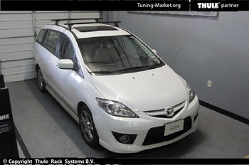 Багажник Thule WingBar Black на аэродинамических дугах для Mazda 5 - ОбвесКарРу VIN: 961200-753-3080. 