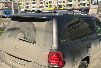 Багажник Thule WingBar Edge на интегрированных дугах для Toyota Land Cruiser 200 - ОбвесКарРу VIN: 9583. 