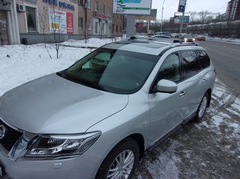 Багажник Thule WingBar Edge на интегрированных дугах для Nissan Pathfinder - ОбвесКарРу VIN: 9583. 