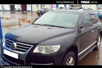 Багажник Thule WingBar Edge на интегрированных дугах для Volkswagen Touareg - ОбвесКарРу VIN: 9581. 