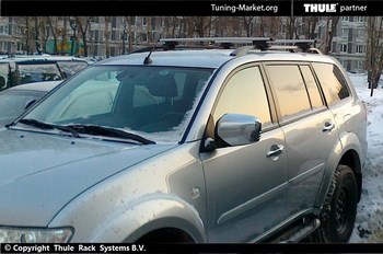 Багажник Thule WingBar на аэродинамических дугах для Mitsubishi Pajero Sport - ОбвесКарРу VIN: 960-757. 