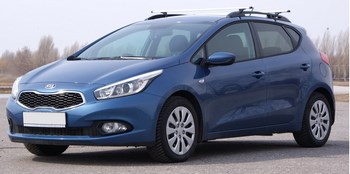 Багажные поперечины для рейлингов Kia Cee"d (2012-н.в.) - ОбвесКарРу VIN: 2085-СП-11. 