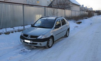 Багажные поперечины для рейлингов Renault Logan (2004-2015) - ОбвесКарРу VIN: 2087-АП-11. 