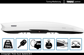 Бокс на крышу Thule Dynamic L 900 глянцевый белый (235x94x35 см) - ОбвесКарРу VIN: 6129-6 / 612906. 