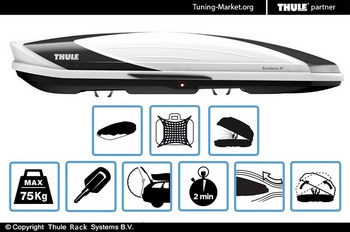 Бокс на крышу Thule Excellence XT 6119T белый (218x94x40 см) - ОбвесКарРу VIN: 6119-5 / 611905. 