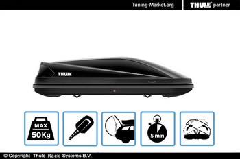 Бокс на крышу Thule Touring M 200 черный (175x82x45 см) - ОбвесКарРу VIN: 6342-1 / 634201. 