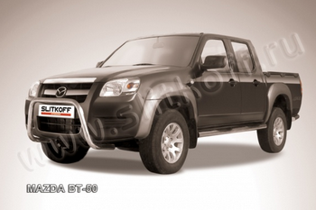 Кенгурятник d57 низкий мини SLITKOFF для Mazda BT-50 - ОбвесКарРу VIN: MZB006. 