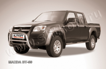 Кенгурятник d57 низкий SLITKOFF для Mazda BT-50 - ОбвесКарРу VIN: MZB005. 