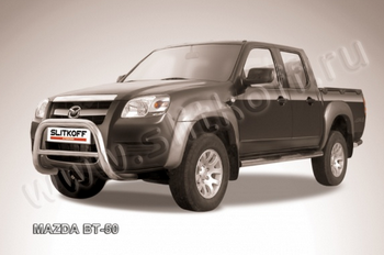 Кенгурятник d76 низкий SLITKOFF для Mazda BT-50 - ОбвесКарРу VIN: MZB002. 