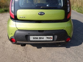 Накладка на задний бампер (лист) для Kia Soul - ОбвесКарРу VIN: KIASOUL14-15. 