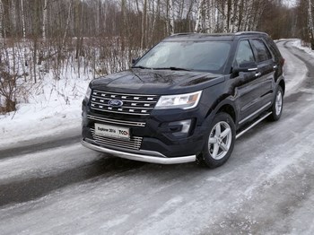 Передняя защита для Ford Explorer (2016-н.в.) - ОбвесКарРу VIN: FOREXPL16-14. 