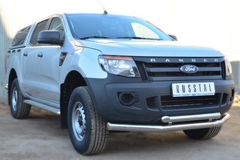 Передняя защита для Ford Ranger (2011-2015) - ОбвесКарРу VIN: FRZ-001297. 