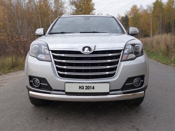 Передняя защита для Great Wall Hover H3 (2014-2015) - ОбвесКарРу VIN: GRWALH314-02. 