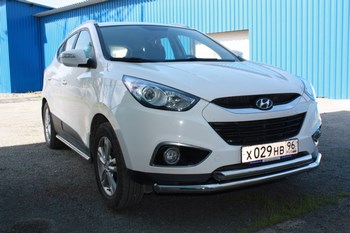 Передняя защита для Hyundai ix35 (2010-2015) - ОбвесКарРу VIN: IX35-10.02. 