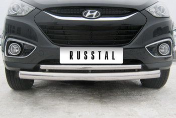 Передняя защита для Hyundai ix35 (2010-2015) - ОбвесКарРу VIN: HIZ-000178. 