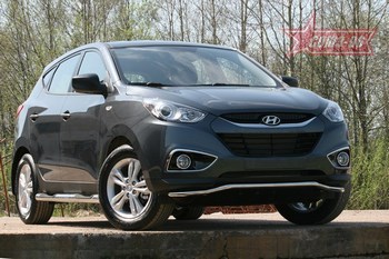 Передняя защита для Hyundai ix35 (2010-2015) - ОбвесКарРу VIN: HYIX.48.1059. 