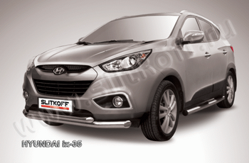 Передняя защита для Hyundai ix35 (2010-2015) - ОбвесКарРу VIN: Hix35-001. 