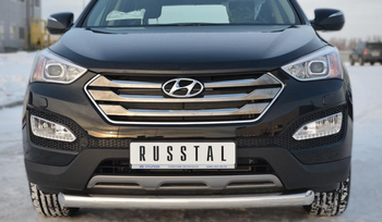 Передняя защита для Hyundai Santa Fe (2012-2015) - ОбвесКарРу VIN: HSFZ-001219. 