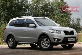 Передняя защита для Hyundai Santa Fe (2010-2012) - ОбвесКарРу VIN: HYSF.48.1145. 