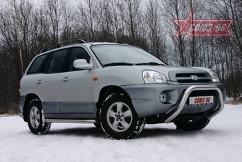 Передняя защита для Hyundai Santa Fe (2000-2012) - ОбвесКарРу VIN: HSFE.56.0070. 