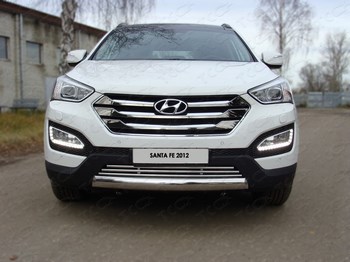 Передняя защита для Hyundai Santa Fe (2012-2015) - ОбвесКарРу VIN: HYUNSF12-10. 