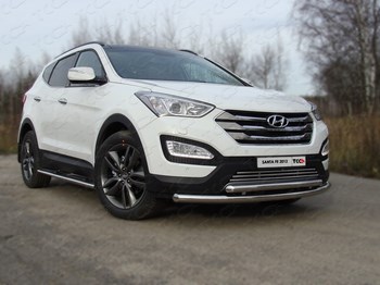 Передняя защита для Hyundai Santa Fe (2012-2015) - ОбвесКарРу VIN: HYUNSF12-02. 