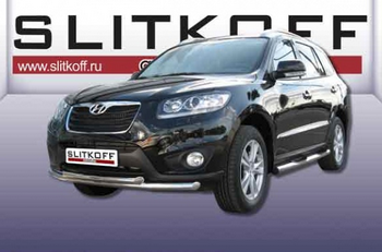 Передняя защита для Hyundai Santa Fe (2010-2012) - ОбвесКарРу VIN: HSFN002. 