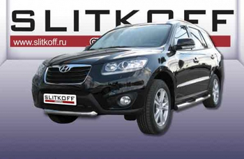 Передняя защита для Hyundai Santa Fe (2010-2012) - ОбвесКарРу VIN: HSFN005. 