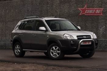 Передняя защита для Hyundai Tucson (2004-2009) - ОбвесКарРу VIN: HTUC.55.0081. 