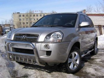 Передняя защита для Hyundai Tucson (2004-2009) - ОбвесКарРу VIN: HT005. 
