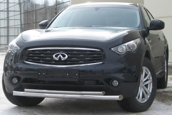 Передняя защита для Infiniti FX35 (2008-2012) - ОбвесКарРу VIN: IFZ-000285. 