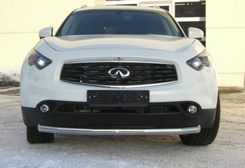 Передняя защита для Infiniti FX35 (2008-2012) - ОбвесКарРу VIN: IFZ-000284. 