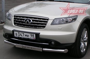 Передняя защита для Infiniti FX35 (2003-2008) - ОбвесКарРу VIN: INFX.48.0434. 