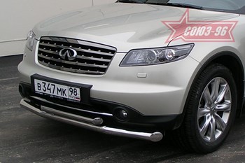 Передняя защита для Infiniti FX45 (2003-2008) - ОбвесКарРу VIN: INFX.48.0435. 