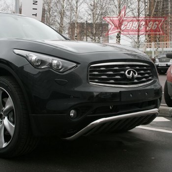 Передняя защита для Infiniti FX50 (2008-2013) - ОбвесКарРу VIN: INFX.57.0747. 