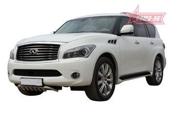 Передняя защита для Infiniti QX56 (2010-2013) - ОбвесКарРу VIN: INQX.59.1265. 